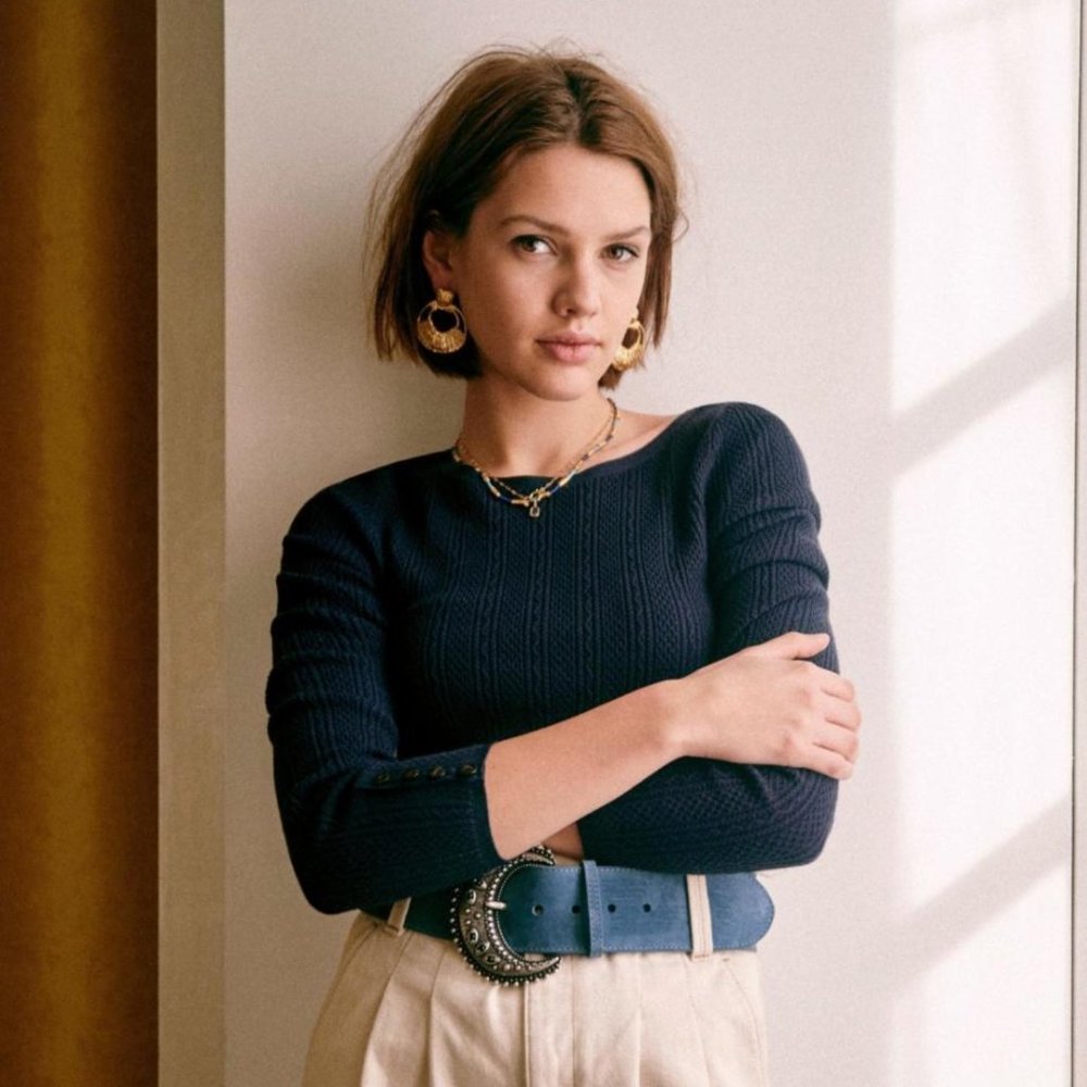 Sezane Lucien Jumper Navy